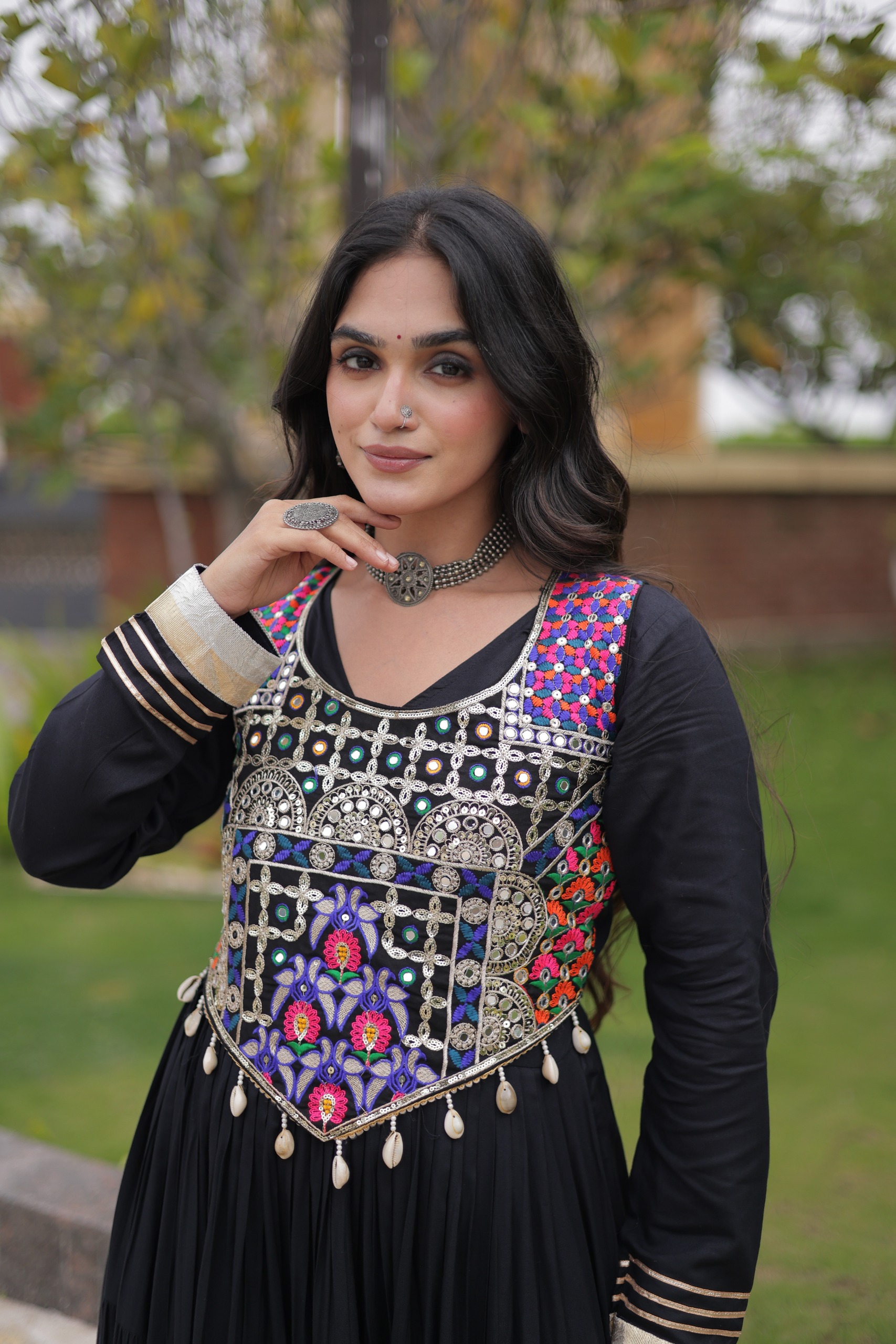 LW 9351 Black Reyon Blouse