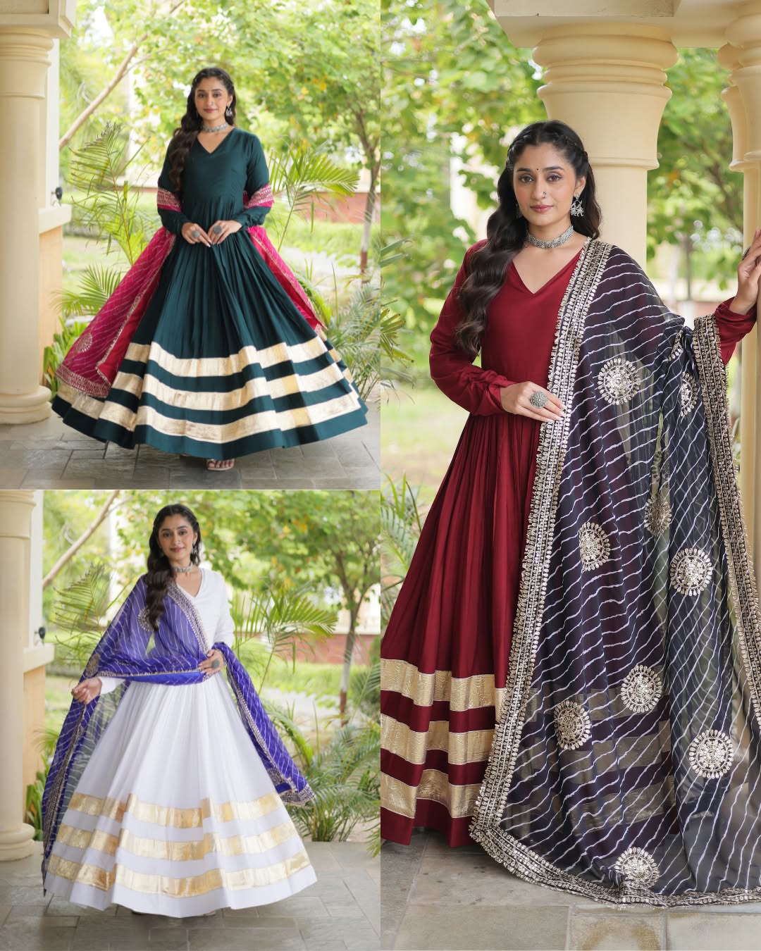 LW 9353 Maroon Reyon Gown - view 2