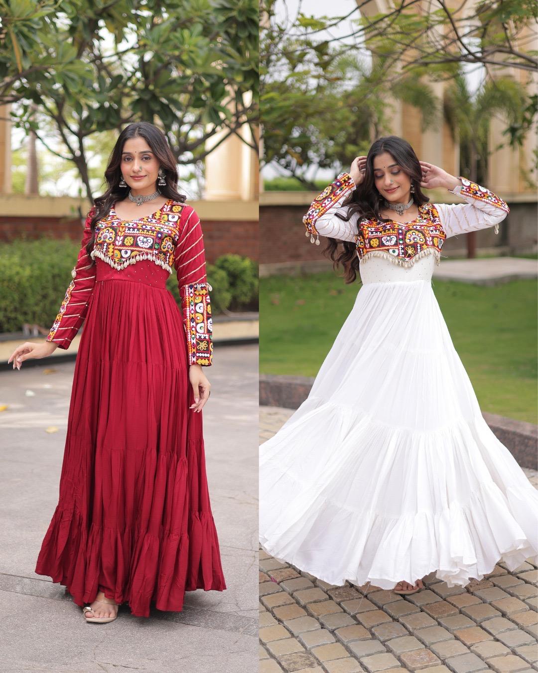 LW 9355 Maroon Reyon Gown Design - view 4