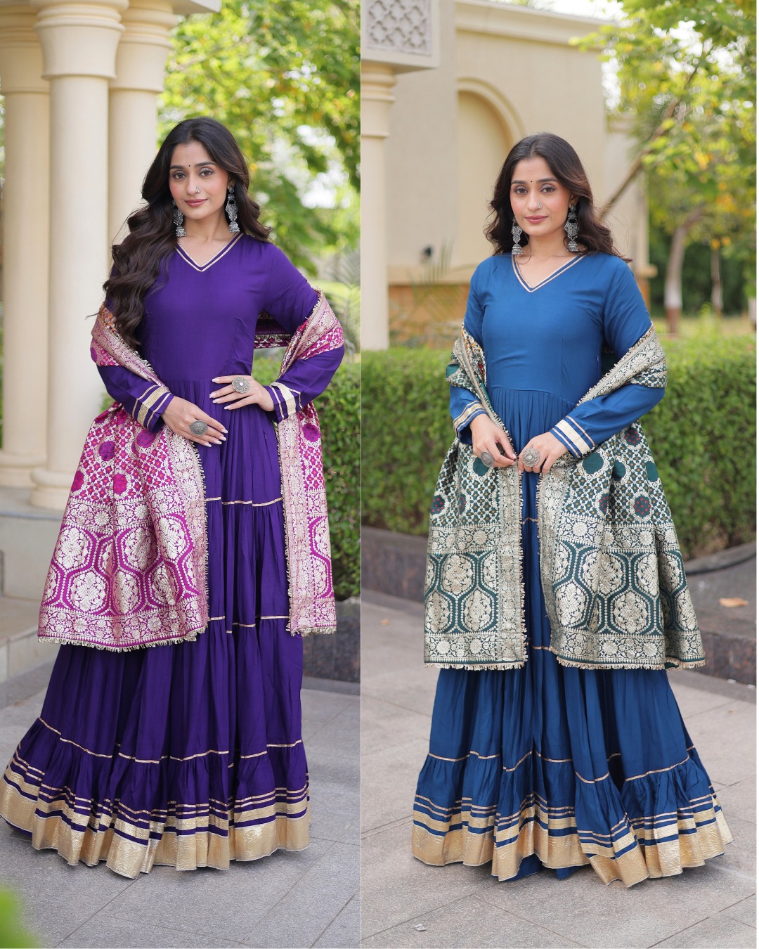 LW 9356 Purple Reyon Gown - view 4