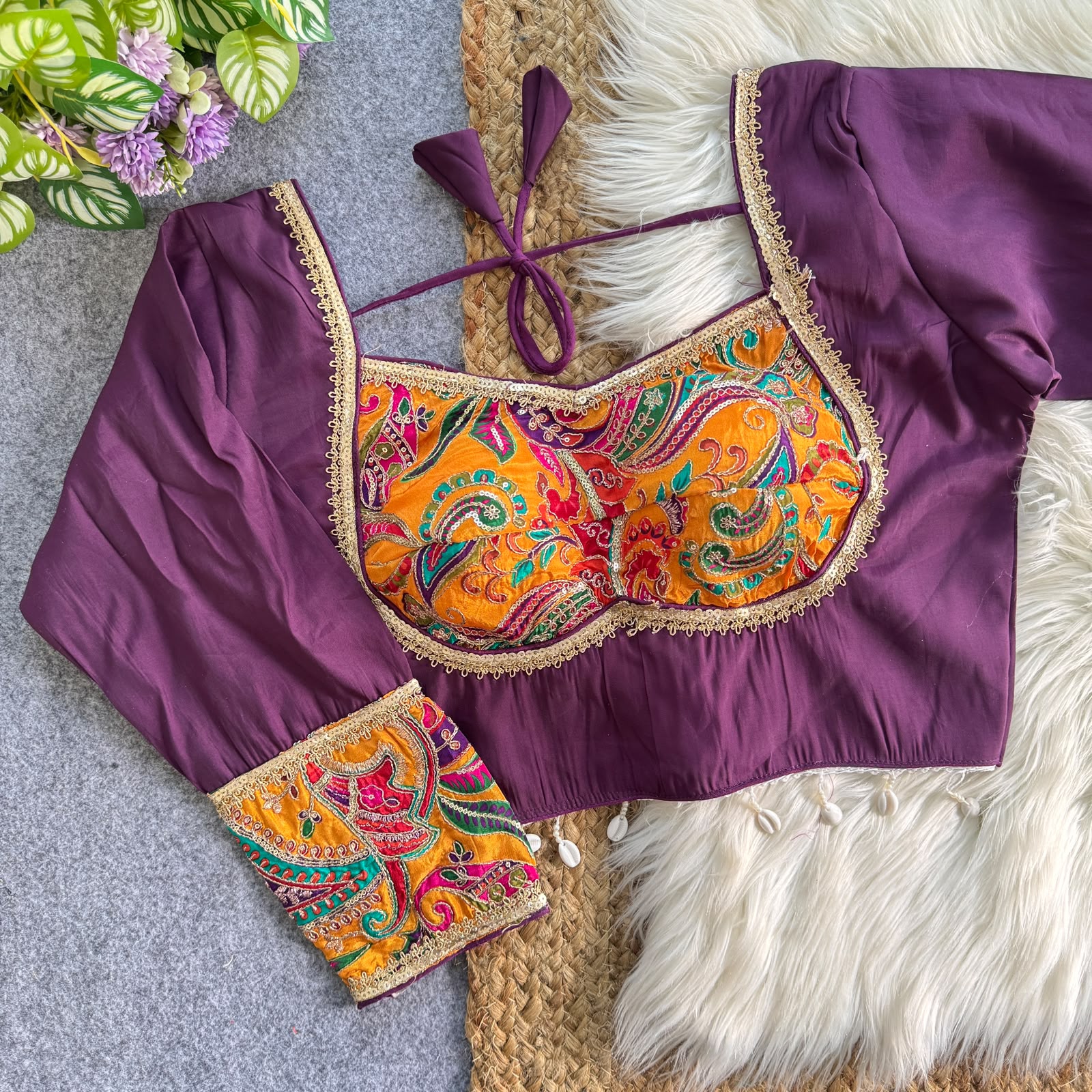 Mumtaz Pure Crape Silk Blouse Design 2863 - view 2