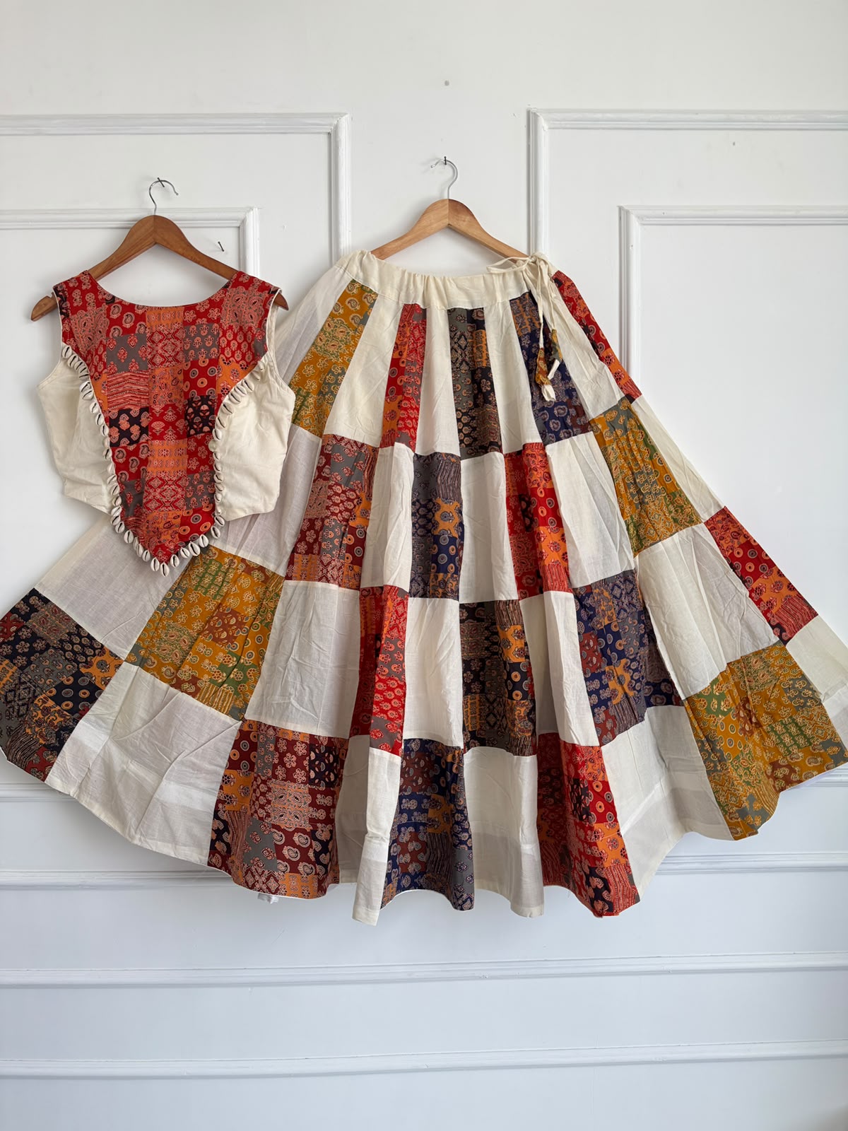 Navratri Ajrakh Cotton Lehenga Choli - view 3