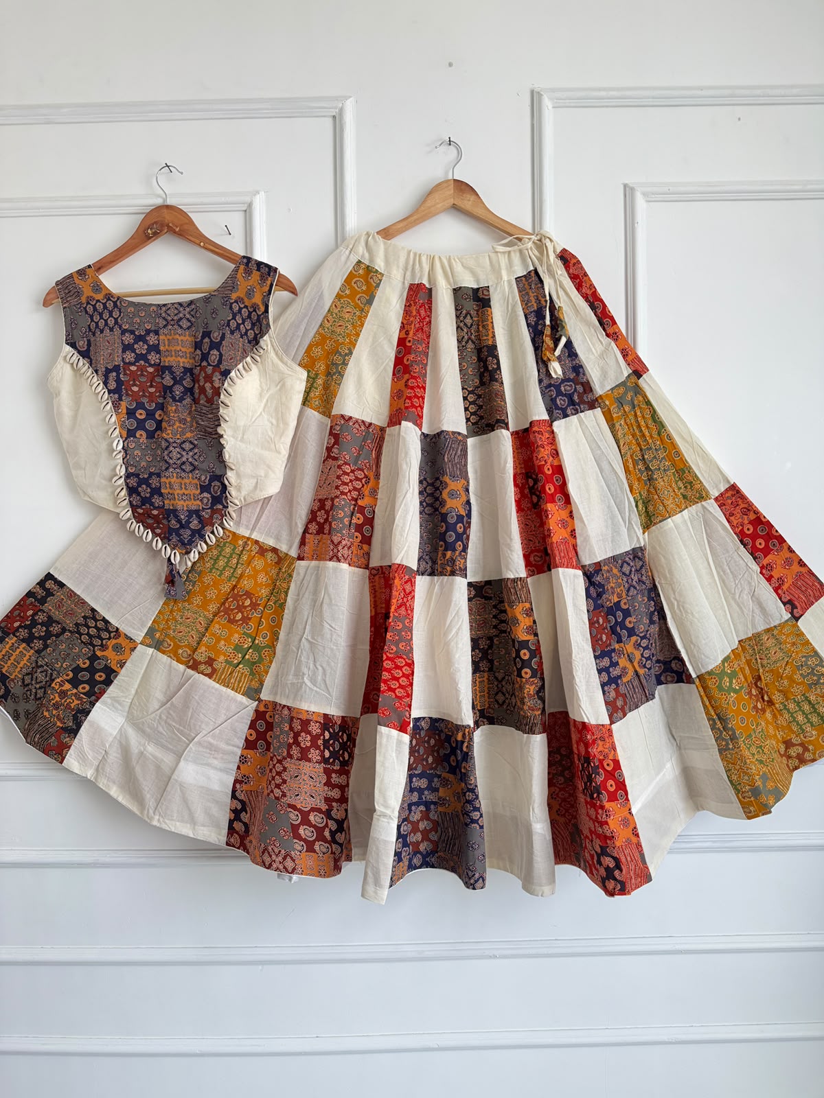 Navratri Ajrakh Cotton Lehenga Choli - view 4