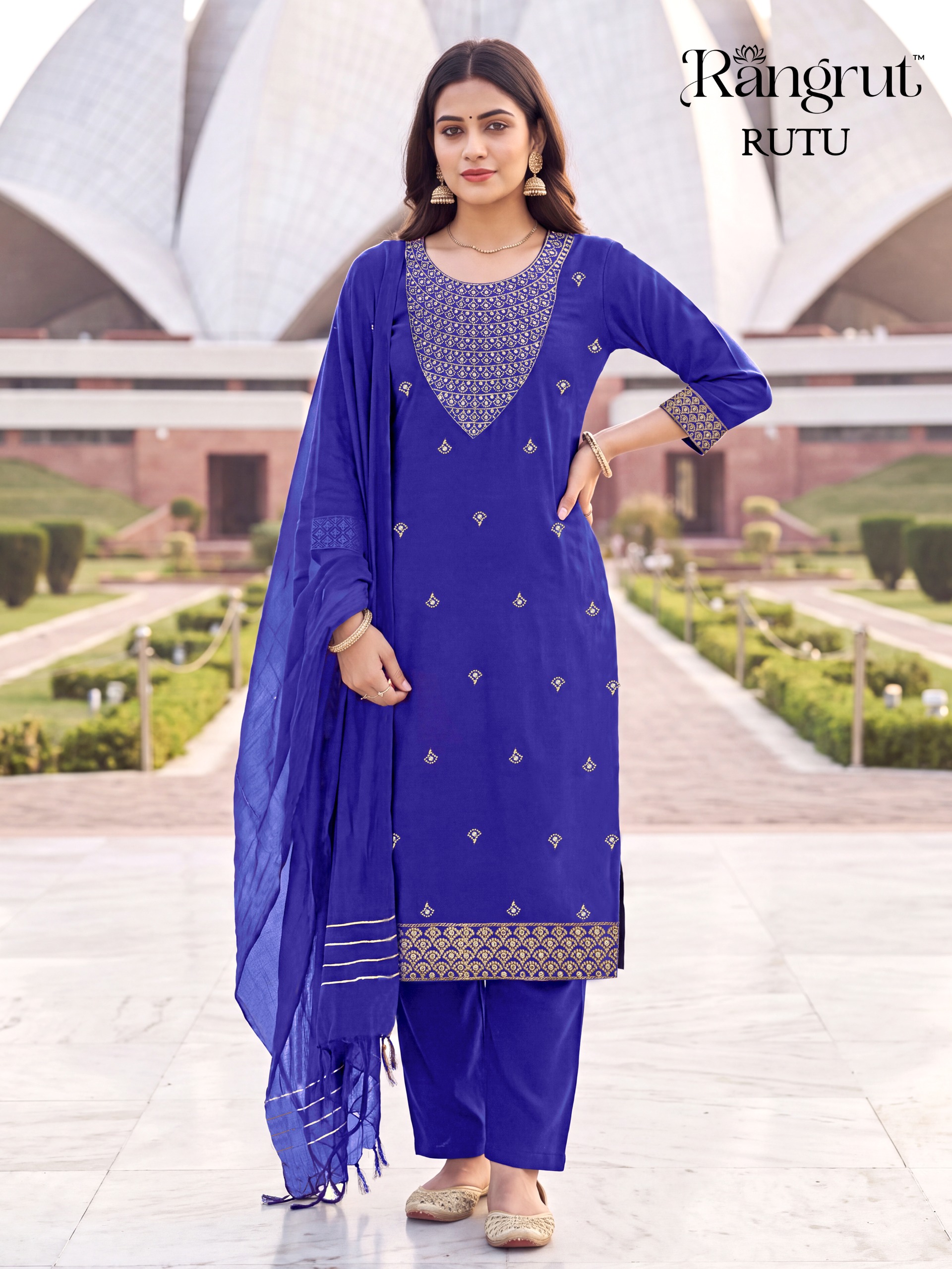 Rutu Malai Crape Readymade Dress - view 11