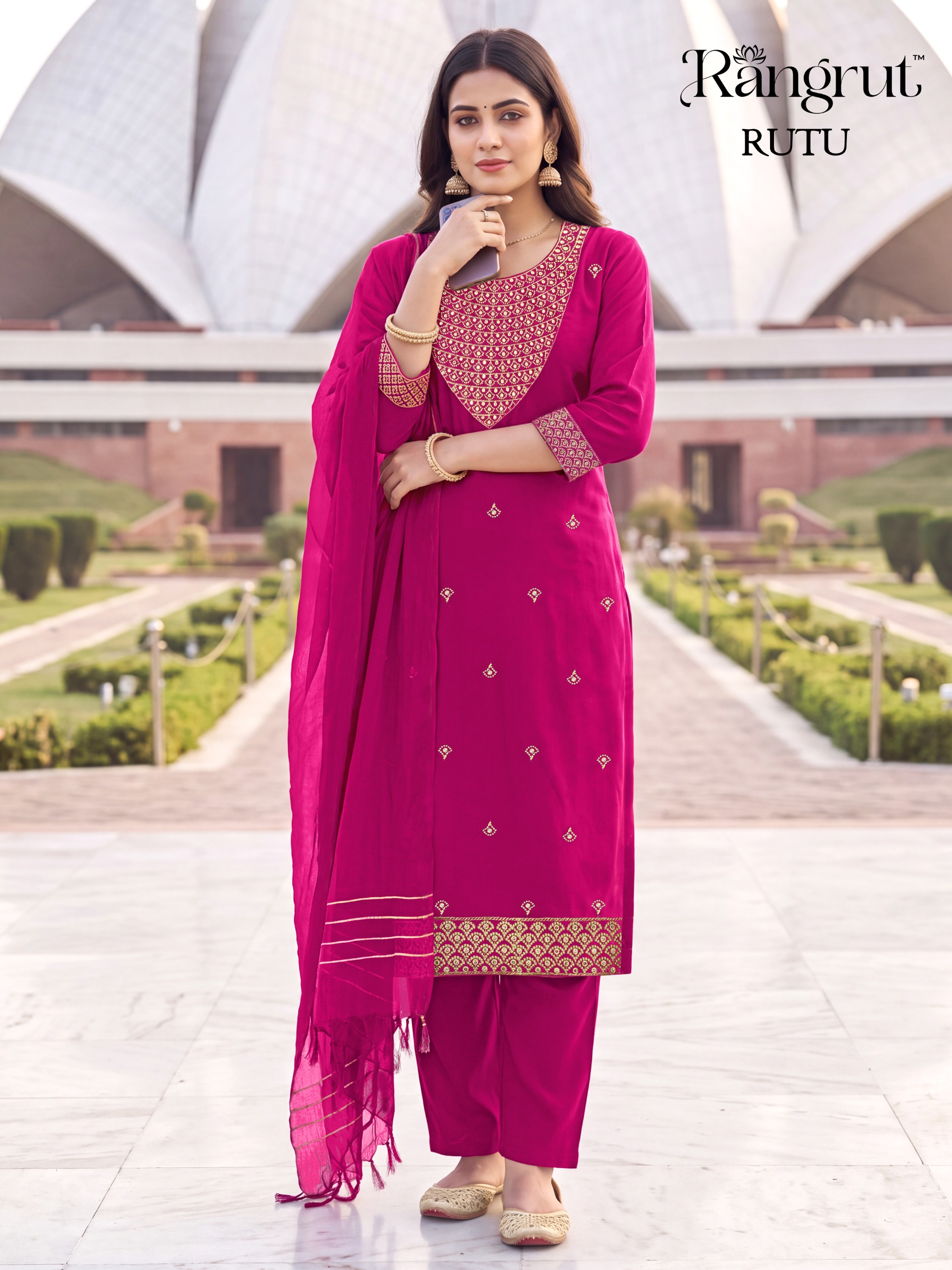 Rutu Malai Crape Readymade Dress - view 8