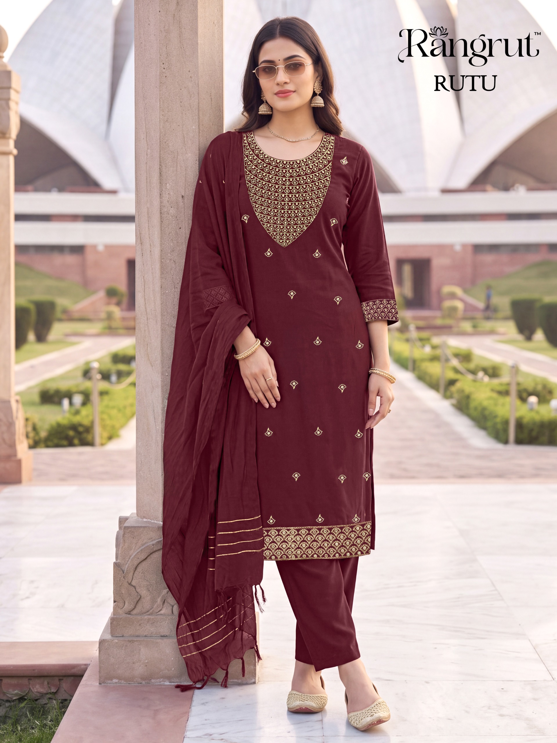 Rutu Malai Crape Readymade Dress - view 9