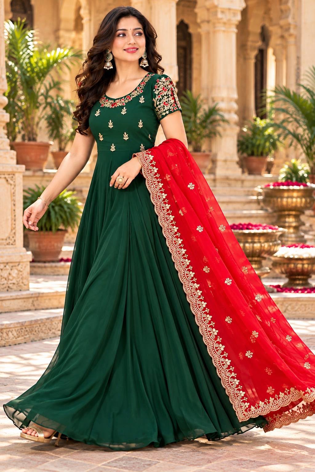 Saanvika Anarkali Soft Georgette Kurtis