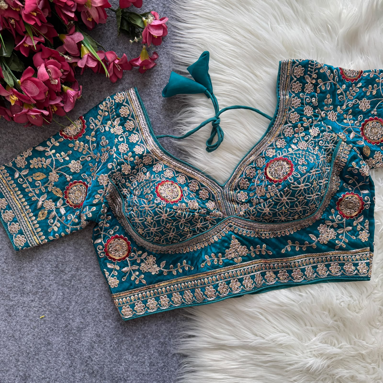 Shivani Pure Space Silk Blouse - view 6