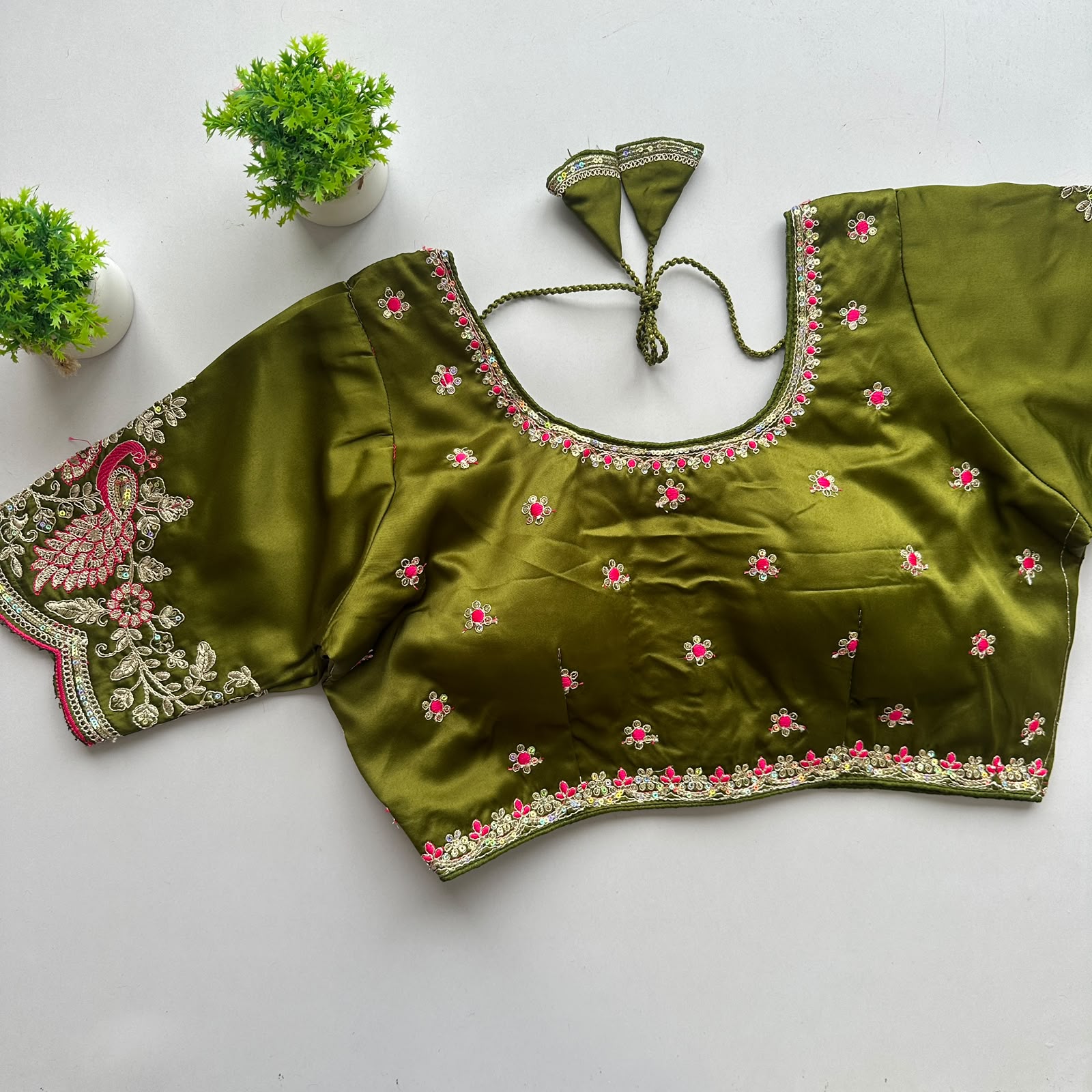 Siyana Pure Satin Silk Blouse - view 11