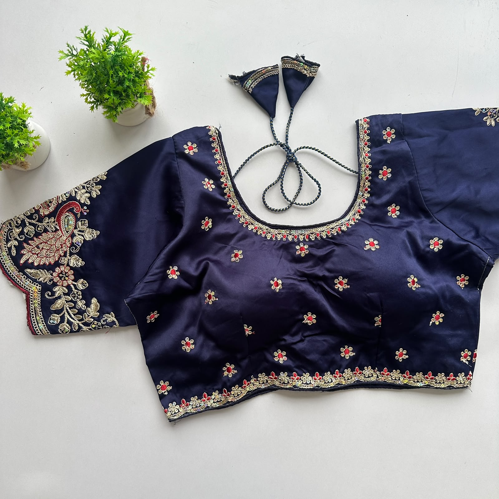 Siyana Pure Satin Silk Blouse - view 12