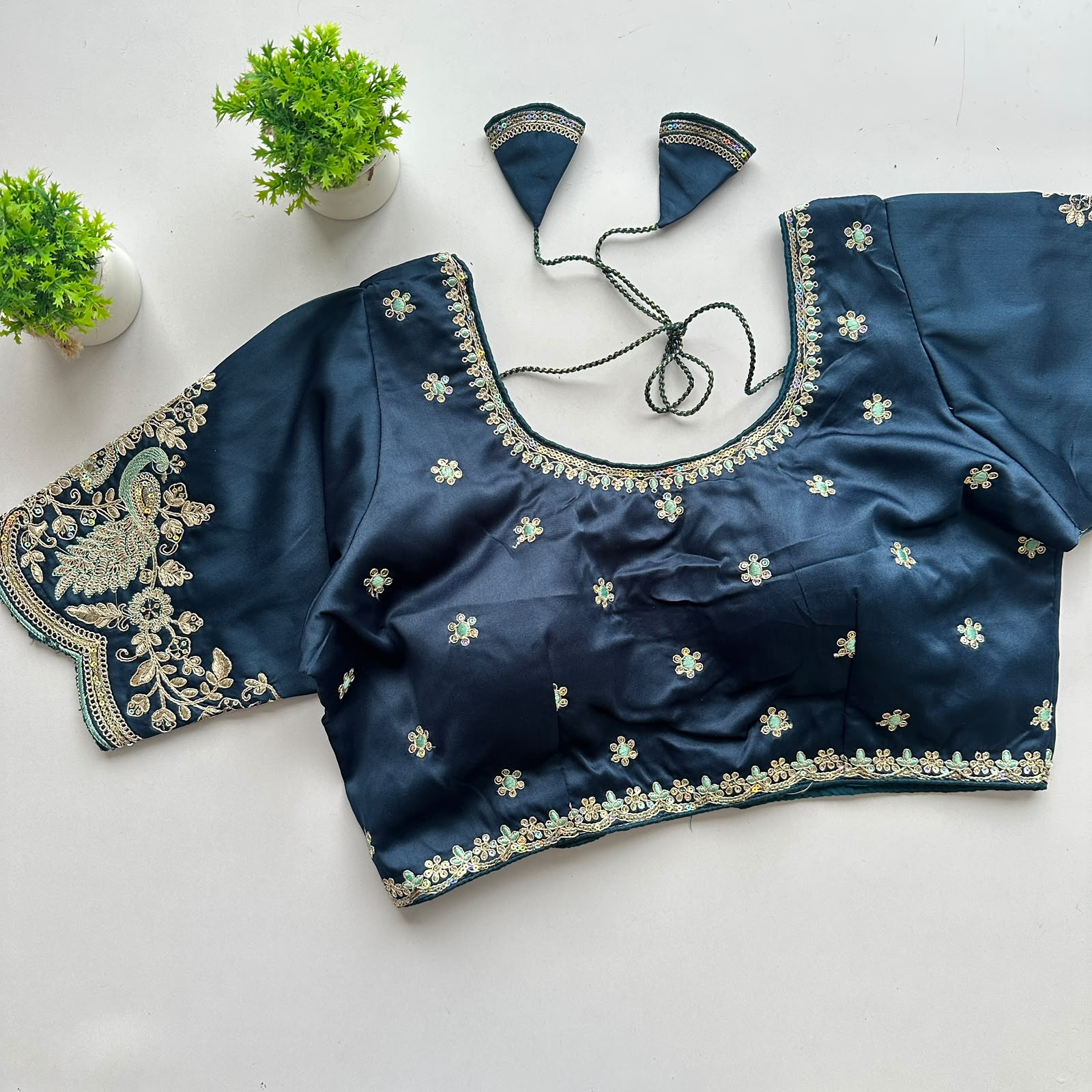 Siyana Pure Satin Silk Blouse - view 13