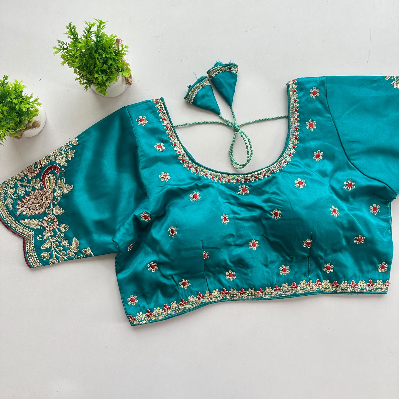 Siyana Pure Satin Silk Blouse - view 15