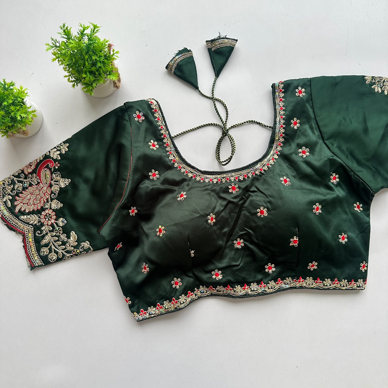 Siyana Pure Satin Silk Blouse - view 16