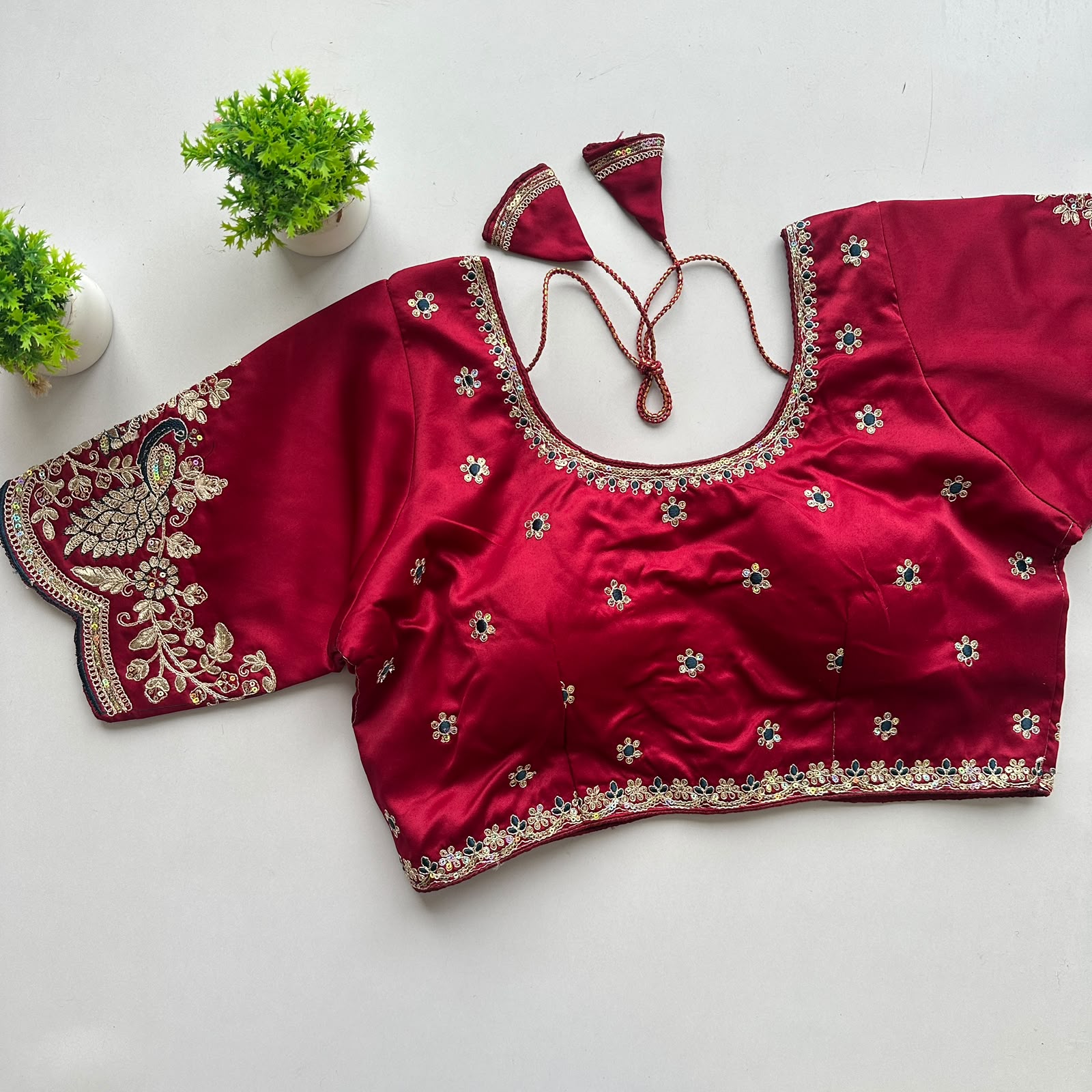 Siyana Pure Satin Silk Blouse - view 2