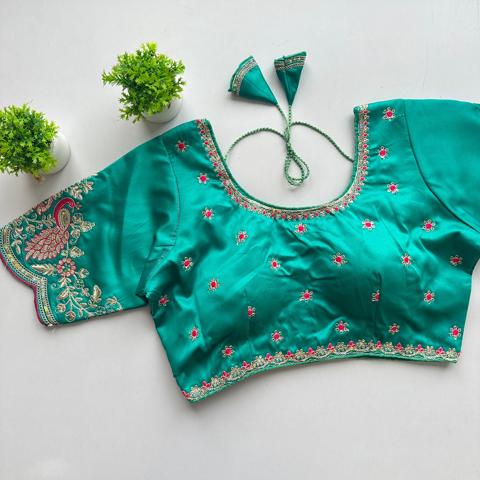 Siyana Pure Satin Silk Blouse - view 3