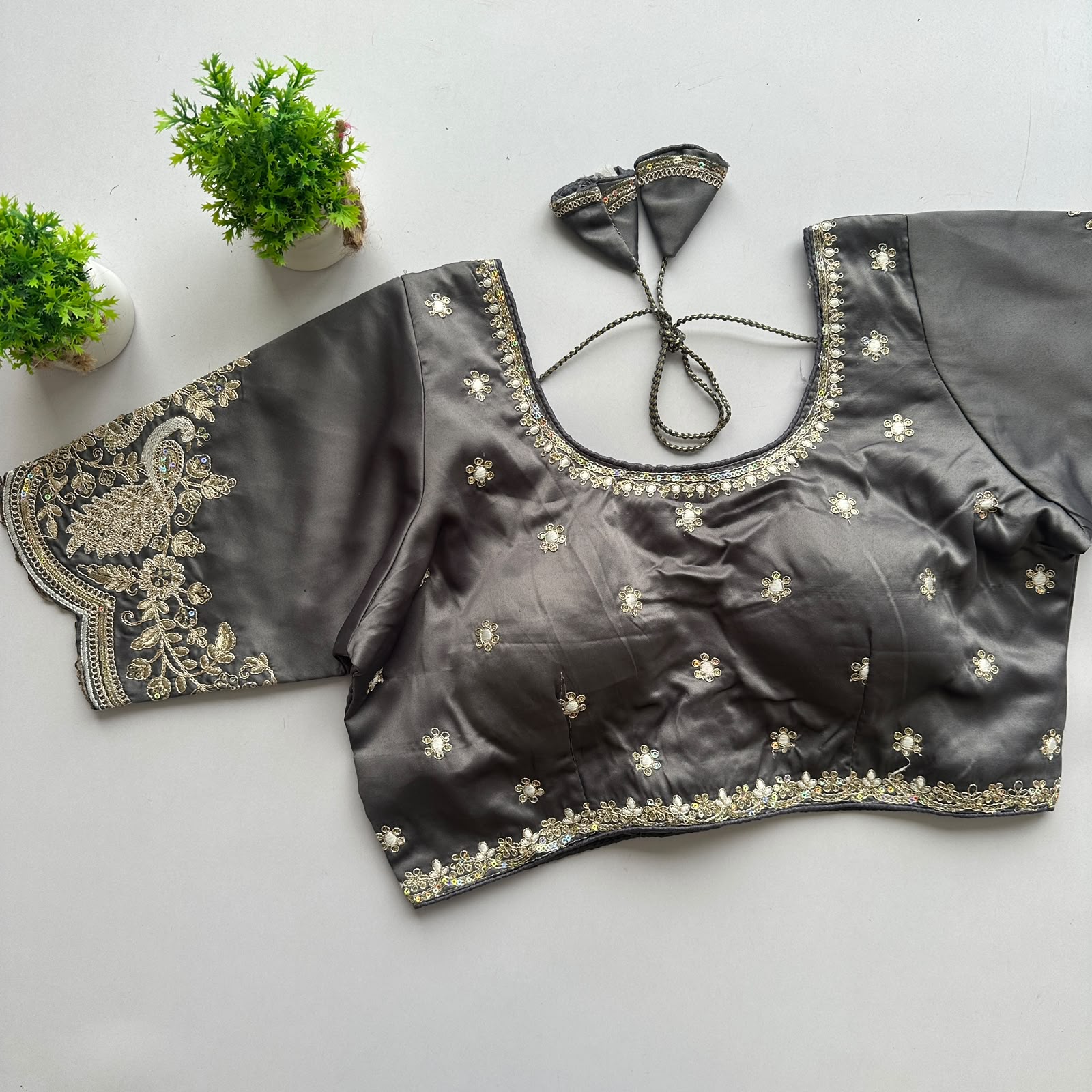 Siyana Pure Satin Silk Blouse - view 4