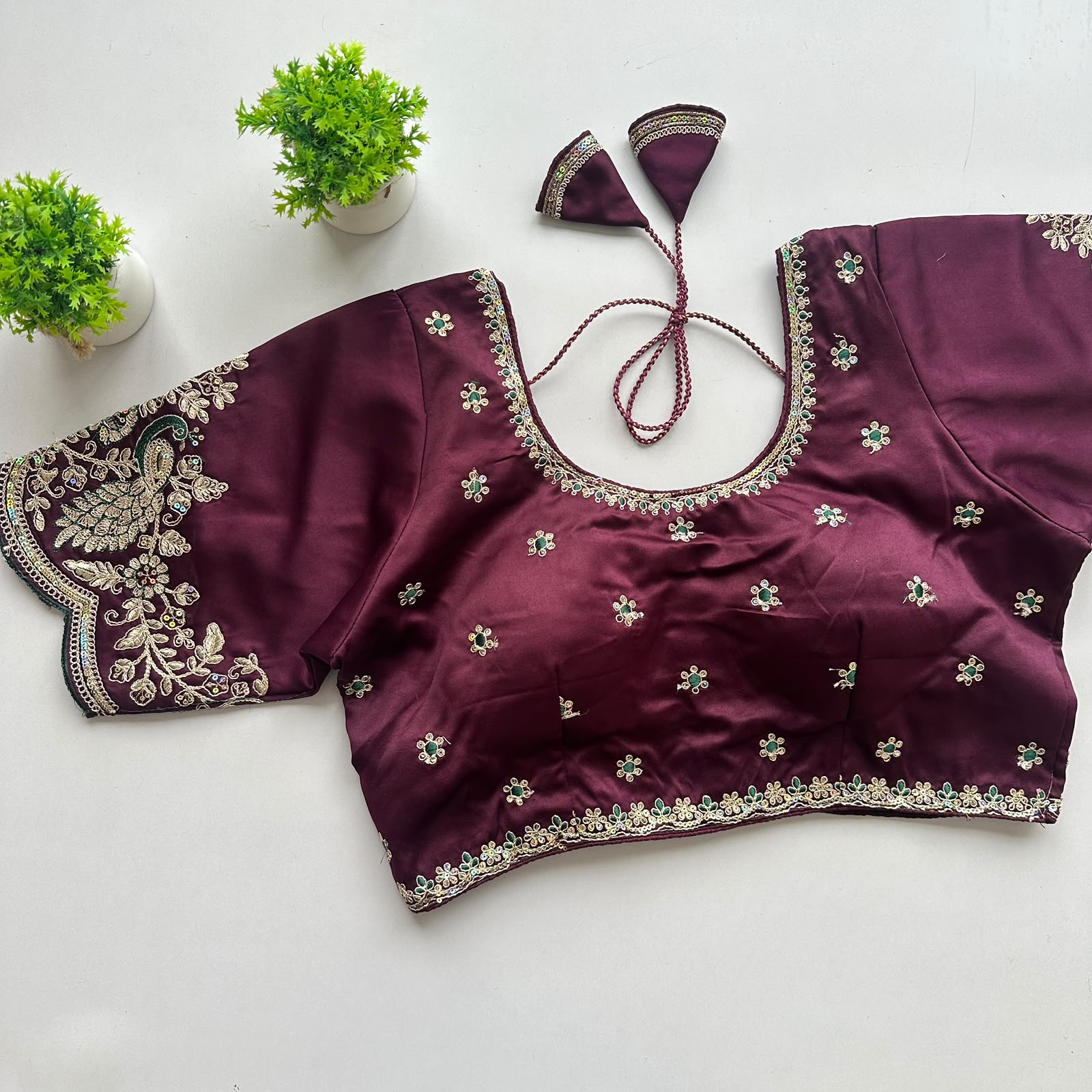 Siyana Pure Satin Silk Blouse - view 6