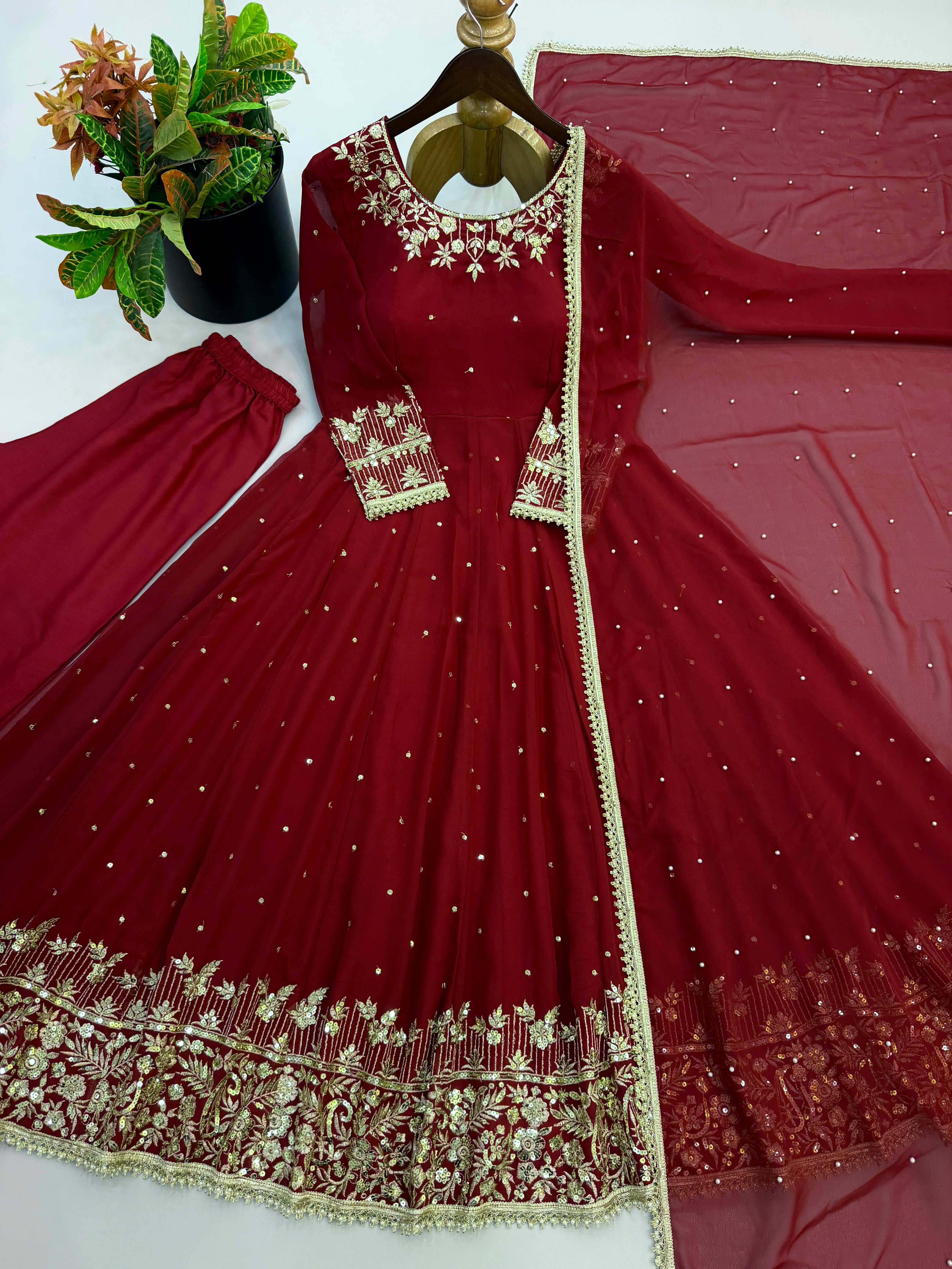 SR 1719 Faux Georgette Readymade Dress - view 2