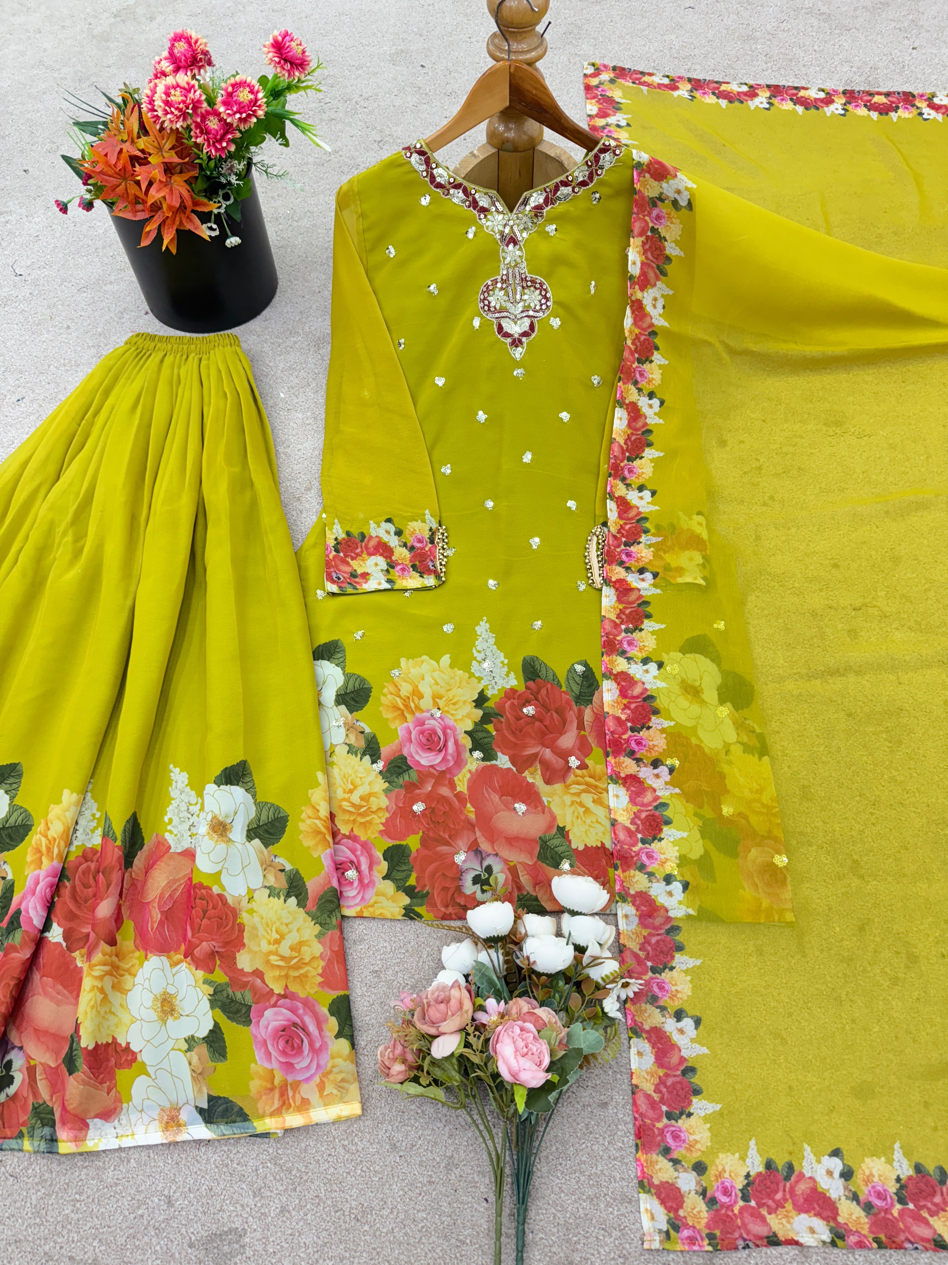 SRK 5301 Faux Georgette Readymade Dress - view 2