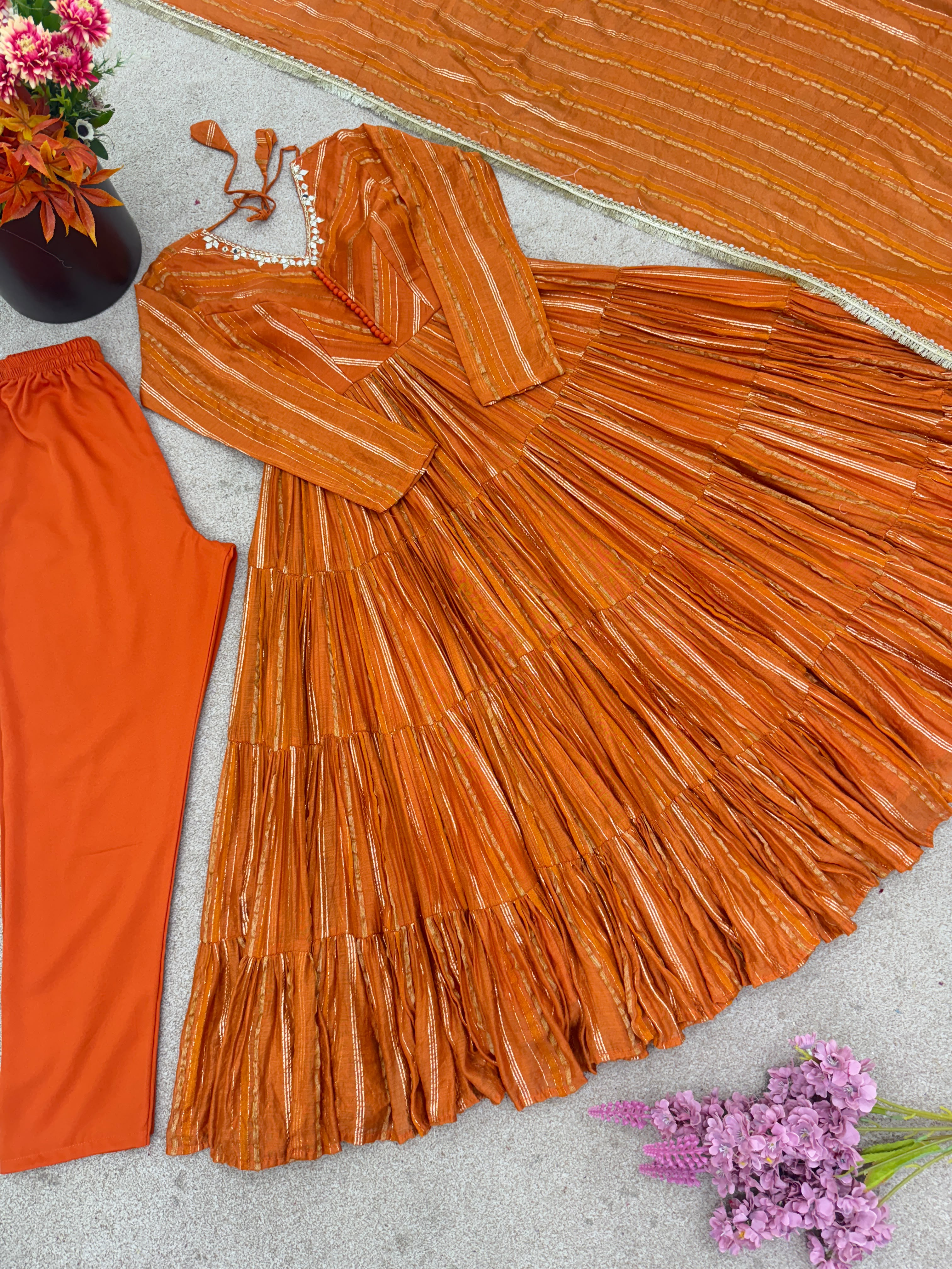 SRK 5305 Mal Chanderi Readymade Dress - view 3