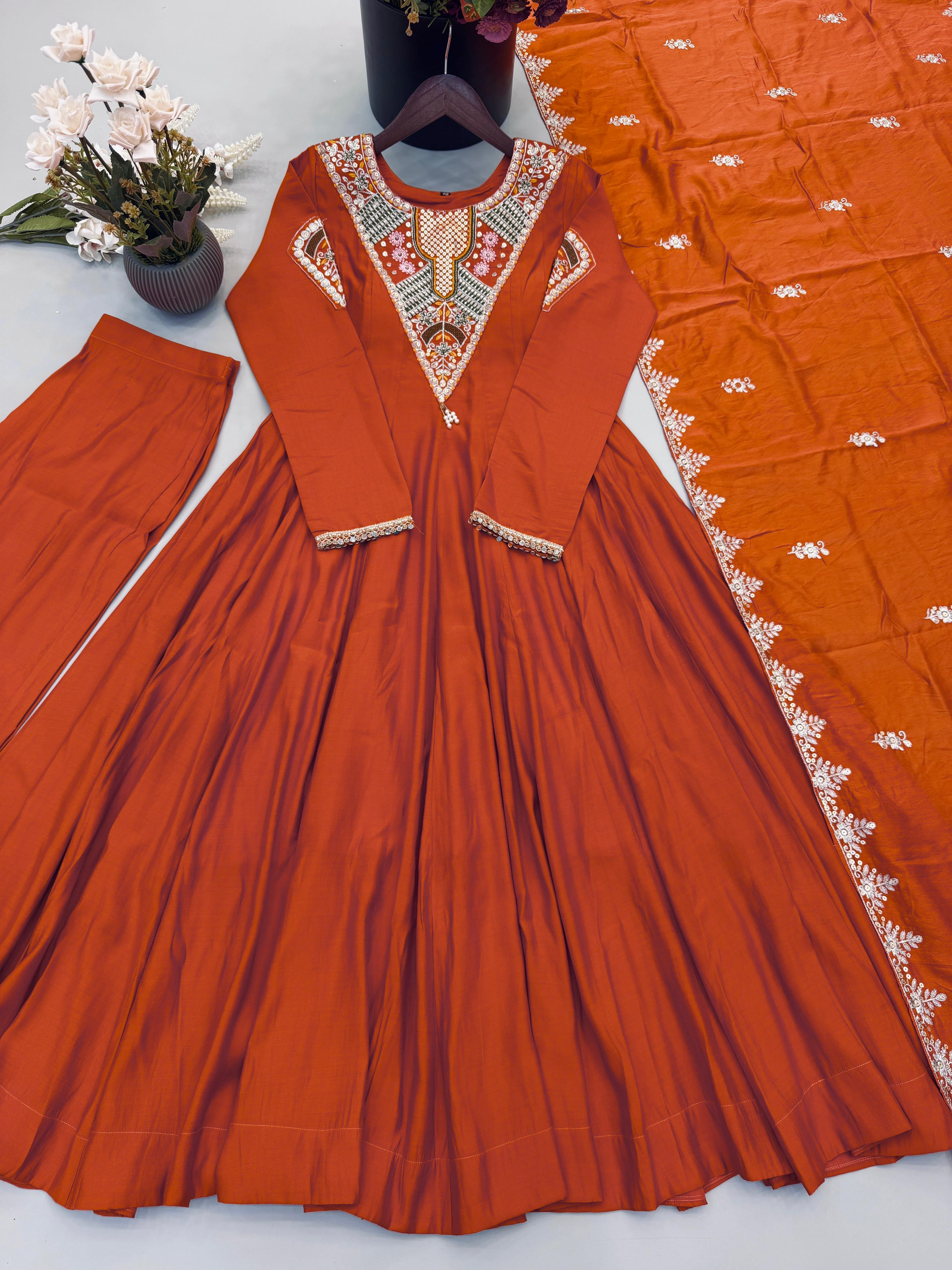 SRK 5370 Roman Silk Gown Design - view 2